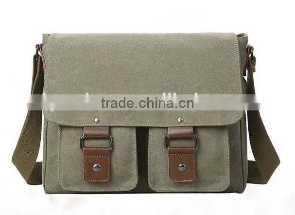 Made in china high quality Men's Vintage Canvas Messenger Shoulder Bag Crossbody Sling School Bags Satchel