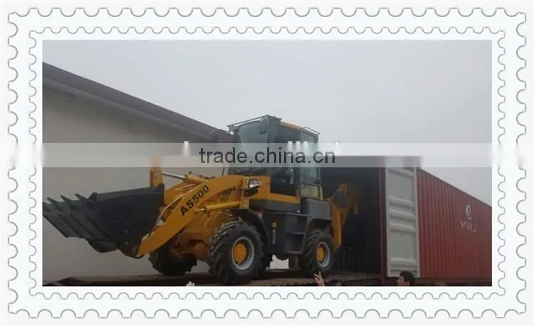 2017 AS500 4x4 5 ton wheel excavator for sale with joystick pilot and ac