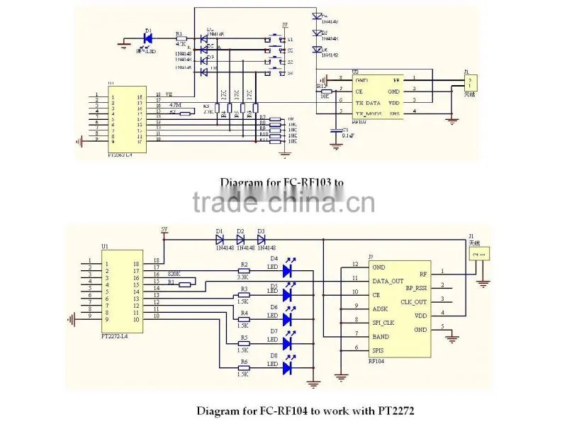 low cost RF TX/RX data module