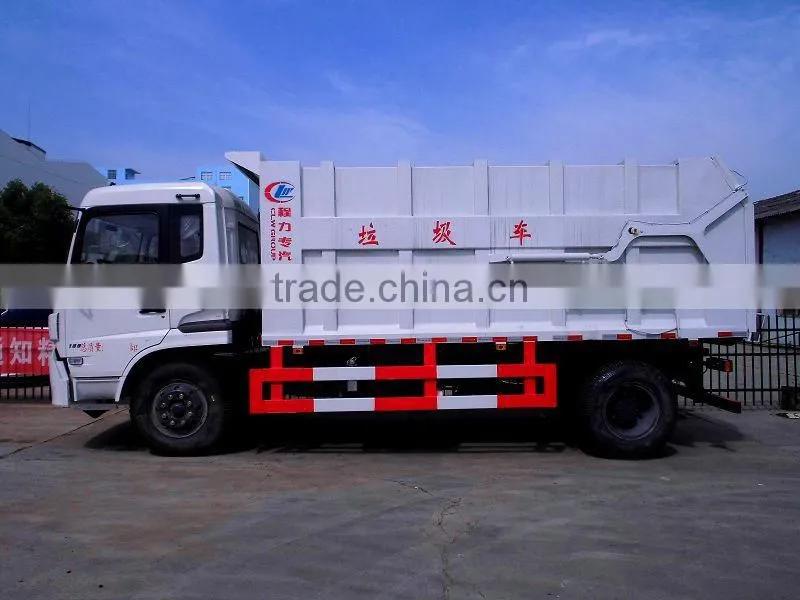 Dongfeng Tianjin garbage dump truck with capacity 14cbm