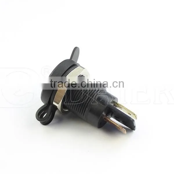 12V Auto Socket With Hexagonal Nut And Waterproof Merit Cover
