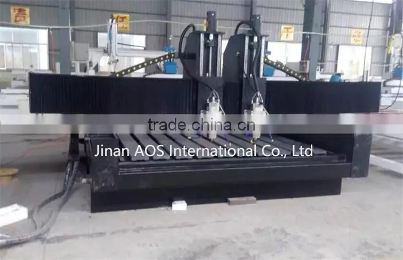 Two Header Stone Engraving Machine CNC stone Machine With DSP Control System