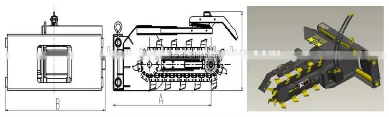 hot brand new HCN 0207 chain trencher machine