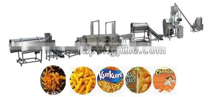 Corn chips production line/corn grits puff snack machine