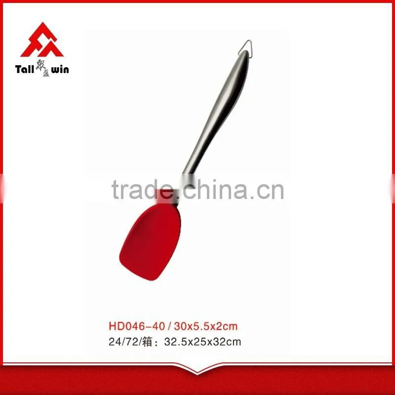 Stainless steel handle silicone tools ,silicone color cookware,silicone spatula