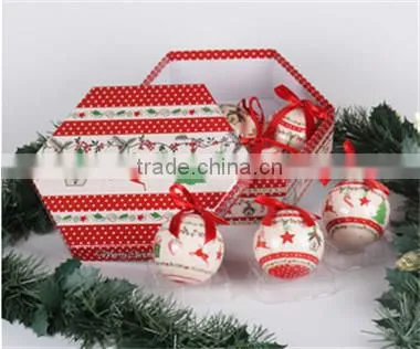 Different design and color christmas balls for christmas tree / 4 color printing christmas ball / LED plastic christmas ball
