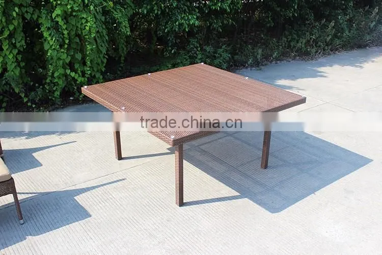 Square Table And 8 Seaters Stackable Chairs Garden Dining Set