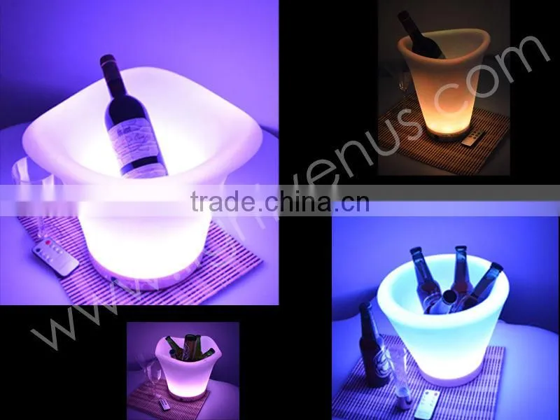 bar decoration acrylic lighted beer ice bucket