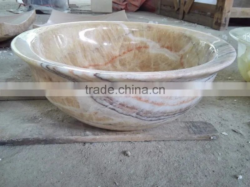 luxurious round marble sinks/onyx basins for personal use