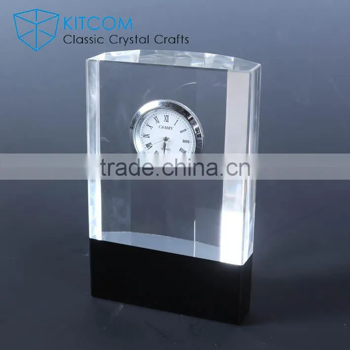 2016 crystal clock for gift,promotion crystal clocks,table crystal clock