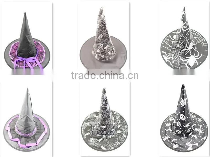 Party halloween Decorative Top witch hat with lace