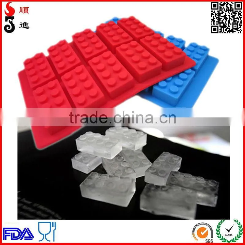 Brick Ice Cube Tray Silicone Mould Build Fun Ice Bricks Party Chocolate