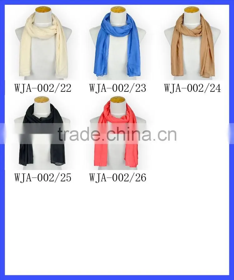 Baby Girls Solid Color Knitted Scarf Cheap Fashion Winter Chiffon Scarf