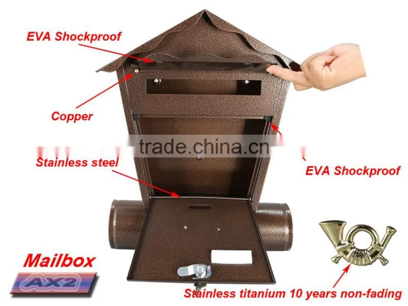 Wall mounted cast iron italian mailbox