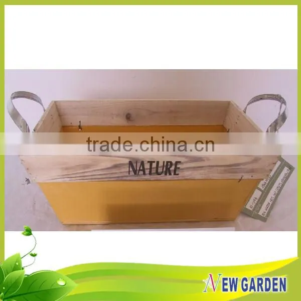 China Wholesale Durable Garden lightweight retangle wooden pot