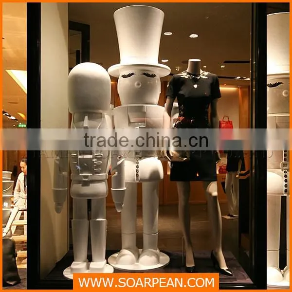 White special design fiberglass life size soldier statues for sale