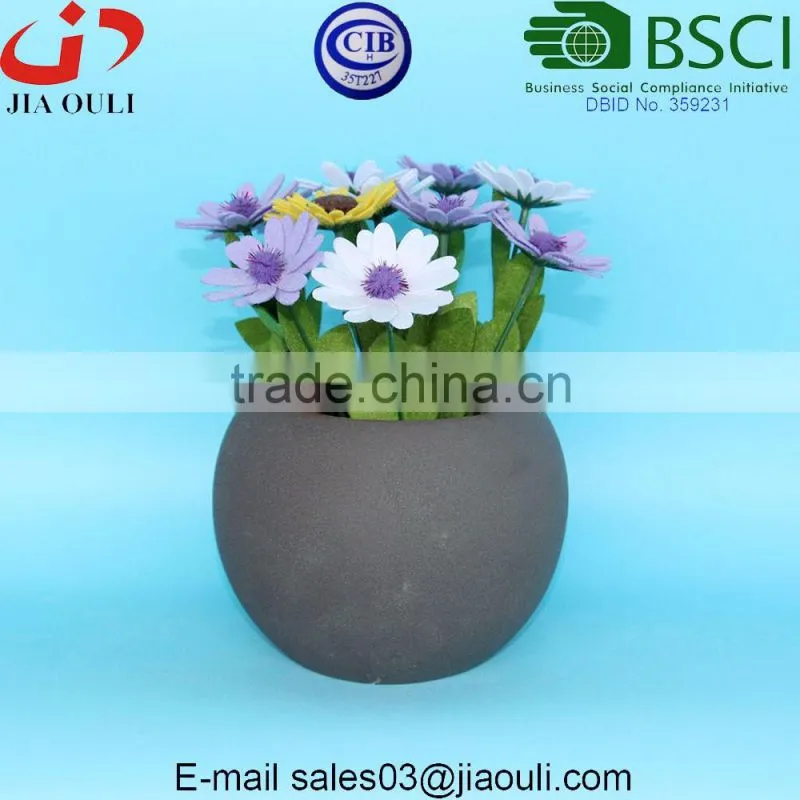 BSCI Audit Factory Cheap glazed white ceramic garden planter