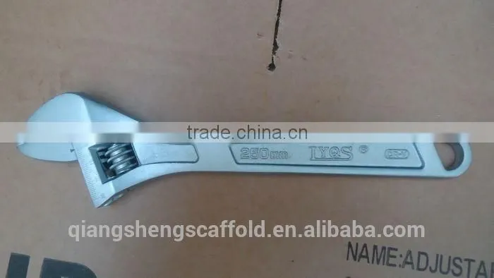 Retrofit type chrome plated adjustable wrench 6"-24"