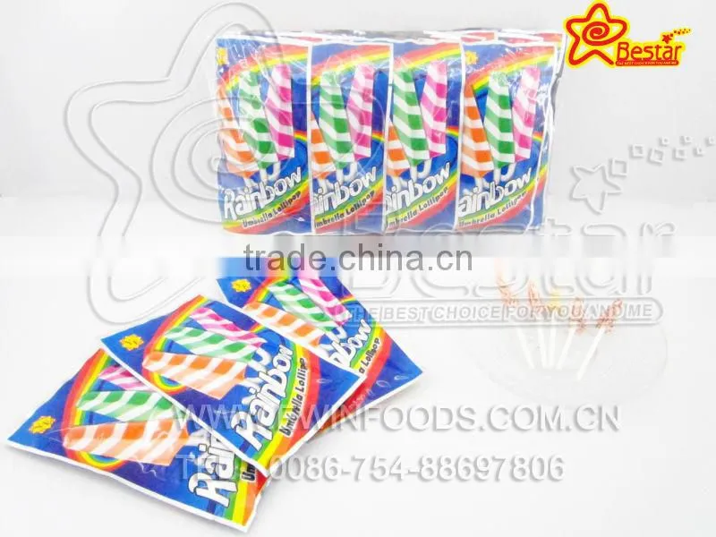 Multi-colored Rainbow Umbrella Mini Lollipop