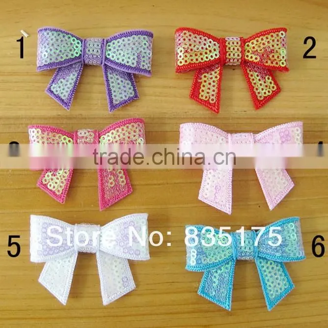 CF 0822 baby girls wholesale hair clip materials chiffon rosette butterfly hair bow