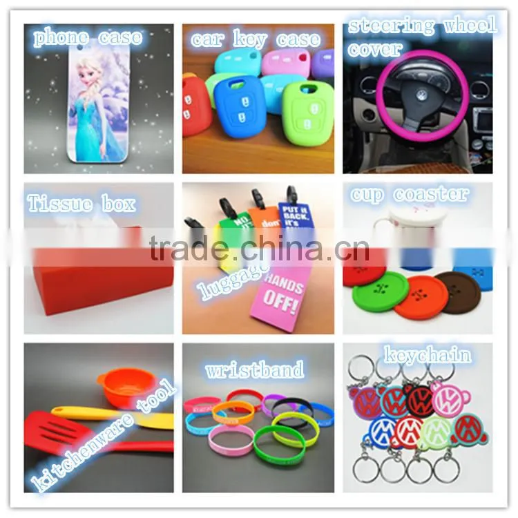 OEM Soft Rubber Keychain , Silicone Keyring , Logo Debossed Key Chain