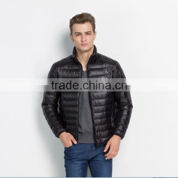 Men Winter Ultra Light Thin Down Feather Jacket