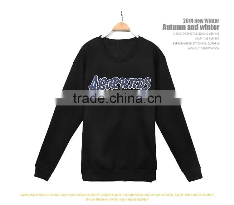 Printing logo custom man sweatshirt without hood