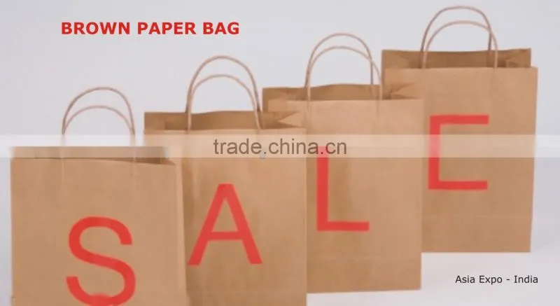 Twisted Paper Handles Brown Paper Bag