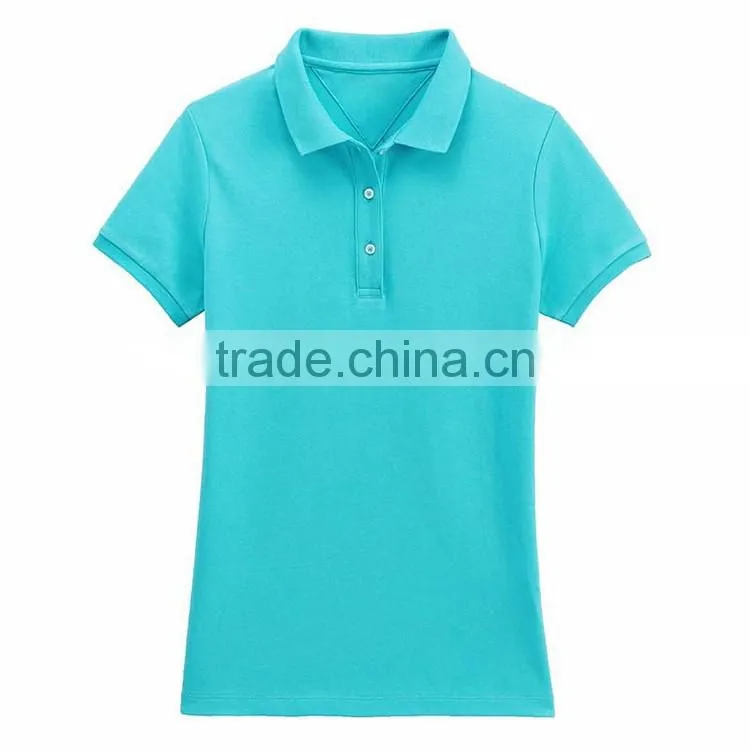 Wholesale latest slim fit blank polo shirts cheap plain girls tshirt