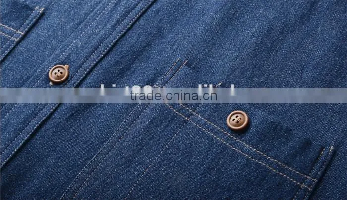 2016 new design denim shirts for men