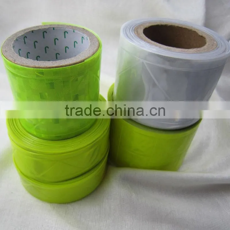 Clear Reflective Tape ,Lattice shape PVC reflective tape for safety vest,reflective tape for clothing