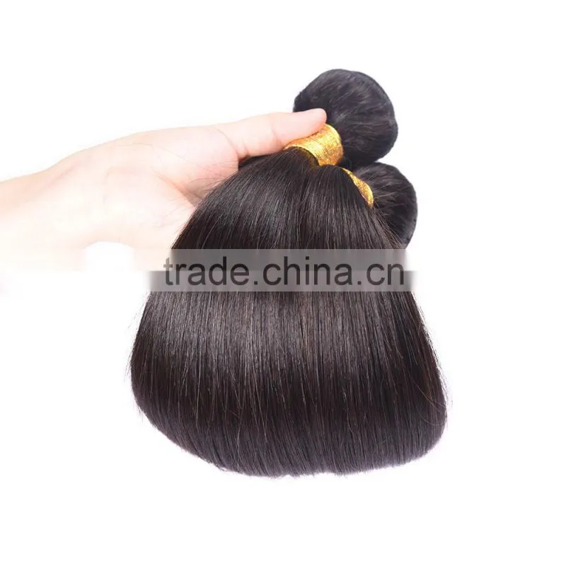 Wholesale straight #1 Color Virgin Brizalian straight hair