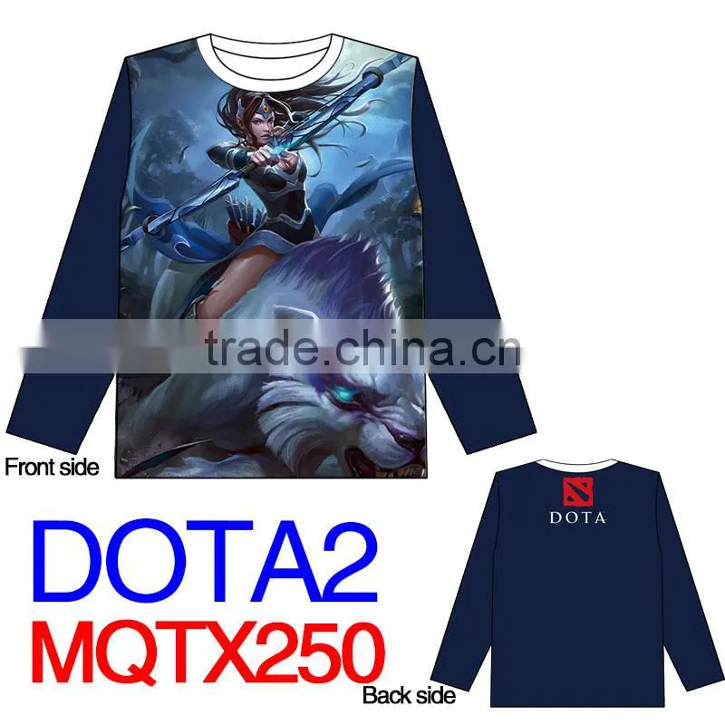 Wholesale Dota2 Good Quality Fashion Cosplay Anime Long Sleeve Warm T Shirt