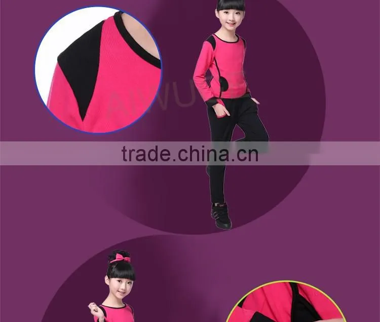 Girls Stylish Suit Kids Long Sleeve Sweatsuit Sets Children Gymnastics/Sports Suits