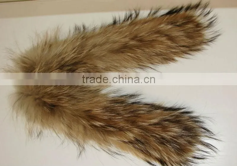 100% Genuine raccoon fur trim for hood/ real fur trim