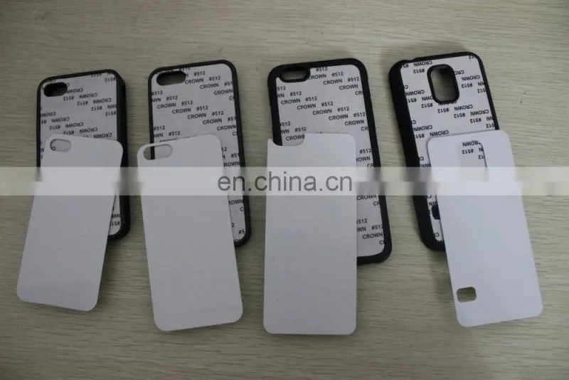 sublimation blank TPU+PC+ aluminum sheet black mobile phone covers