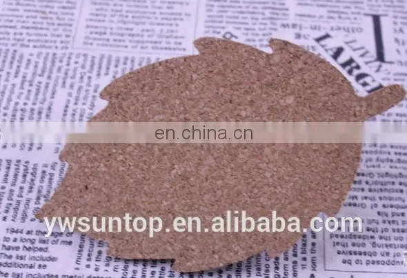 Leaf Design Cork Coaster wooden craft Home Decorations 2styles