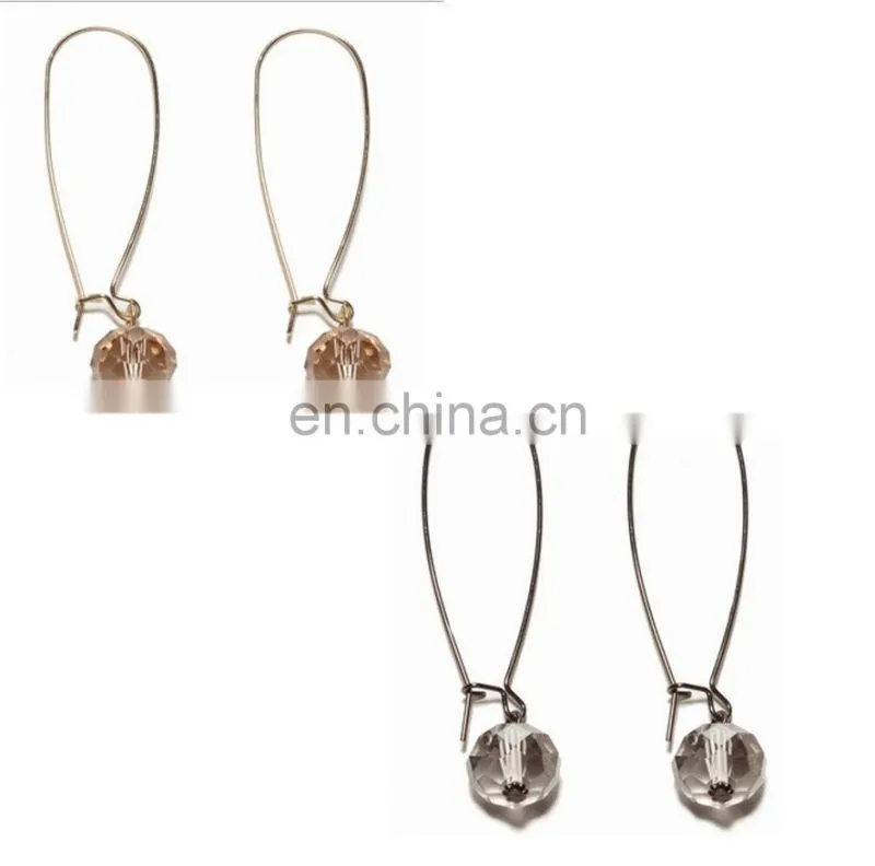 Bijuterias Atacado Cristal Brinco Fashion Emerald Clear Stone Earrings