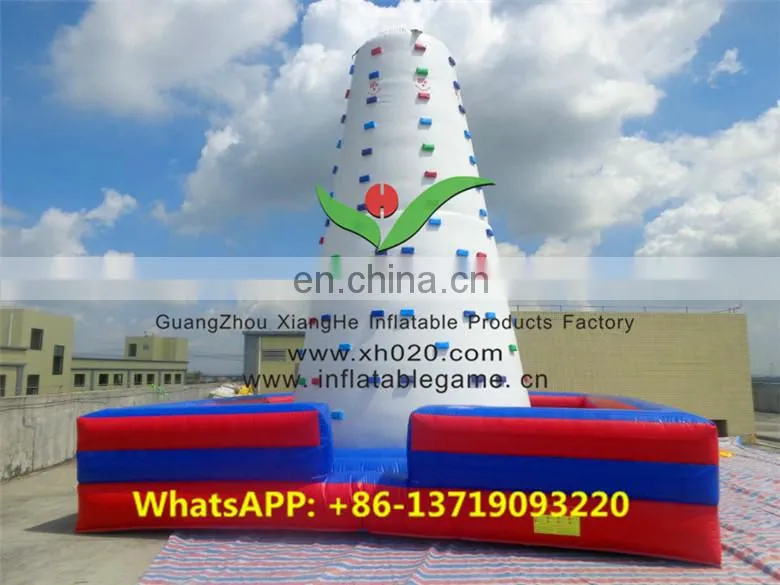 2016 Commercial inflatable rock climbing wall with slide
