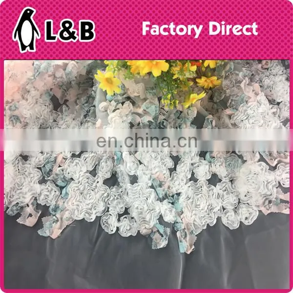 New design popular embroidery organza lace fabric