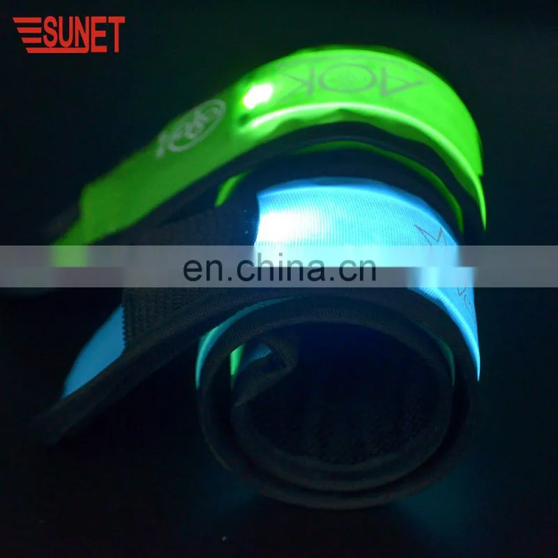 2018 Innovation Product Wholesale Sport Safety Snap Armbands led Slap Bracelets