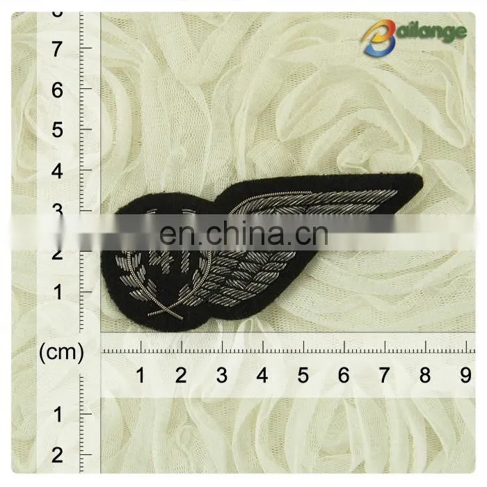 Brilliant high quality custom 100% handmade military bullion badges for uniform