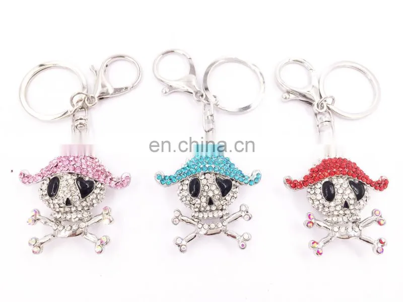 Hot Sale Fashion Hat Skeleton Pirates Keychain Motorcycle Key Chain
