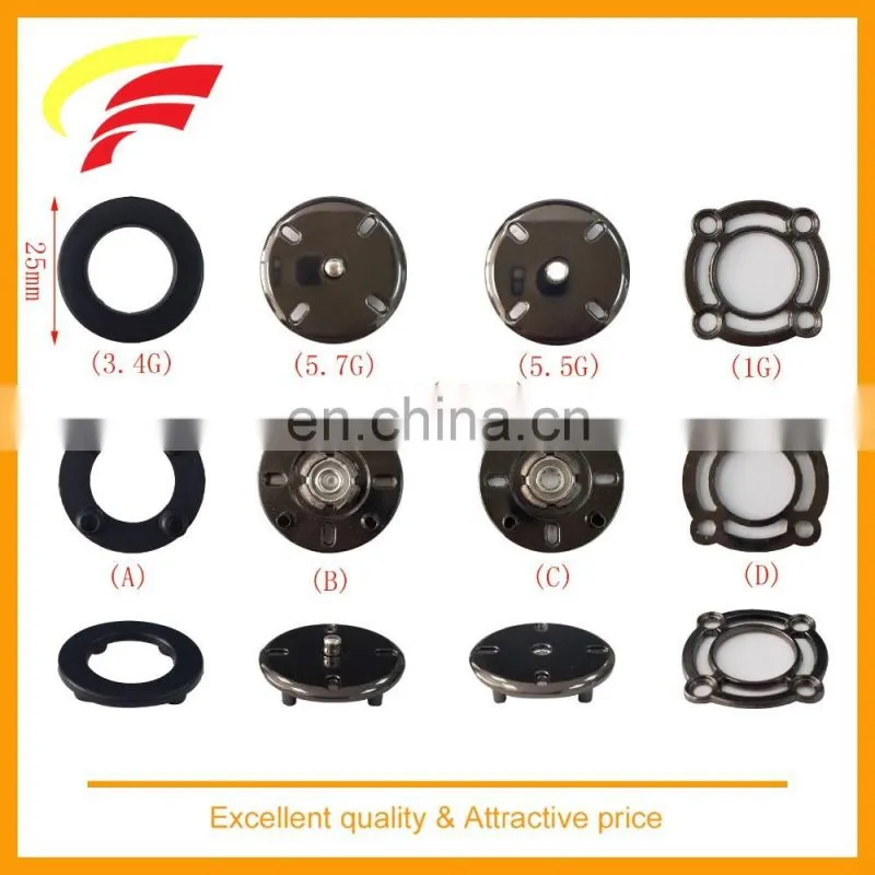 custom logo fashion two parts zinc alloy metal snap button for coat