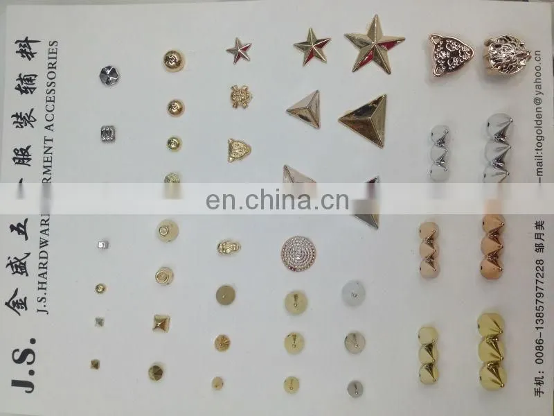 hot sell uv plated acrylic spike studs sew on or glue on clothing or bags or shoes