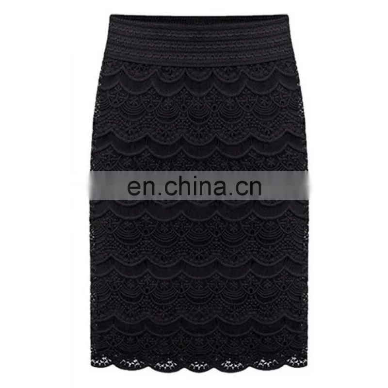 Ladies lace latest pencil A- line skirt for women spring summer 2020