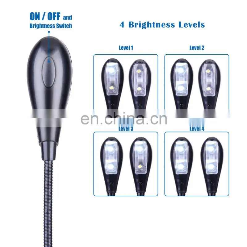 led small desk lamp clip eye protection study desk bedroom bedside student dormitory clip lamp book reading light with clip