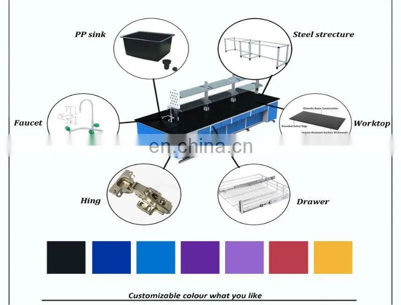 lab solid wooden workbench physics laboratory instruments research pharmacy used mobile laboratory pathology