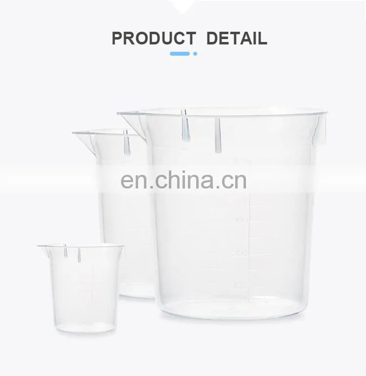 AKMLAB Graduated Chemistry Laboratory Plastic Beaker