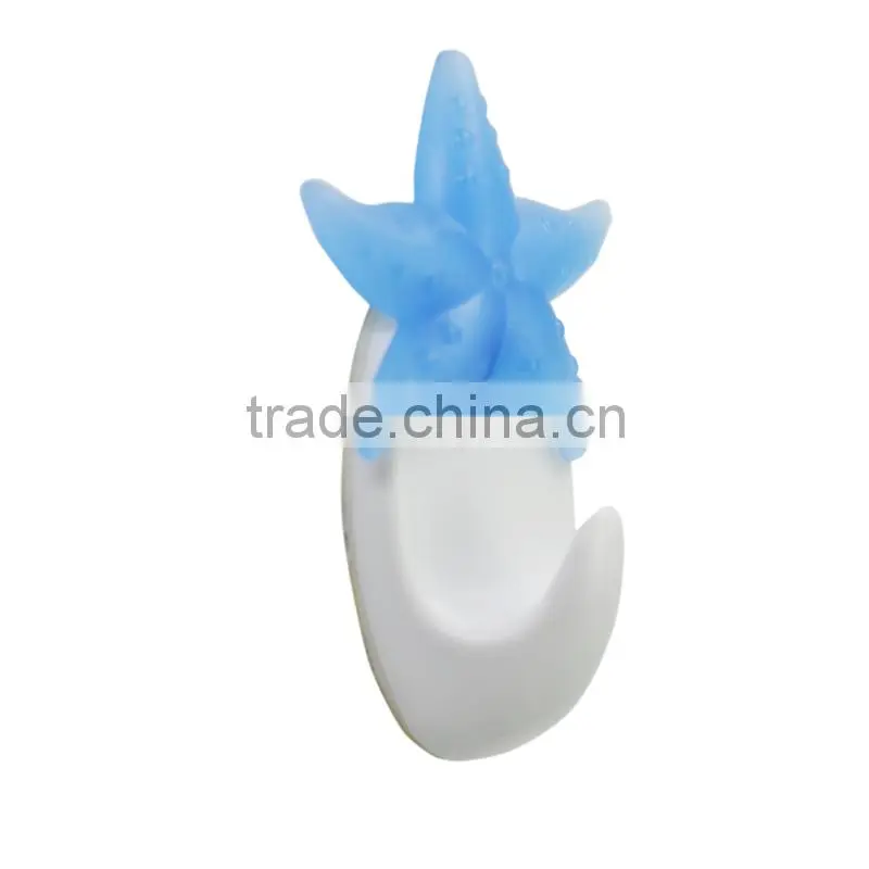 White self adhesive removable plastic back hooks